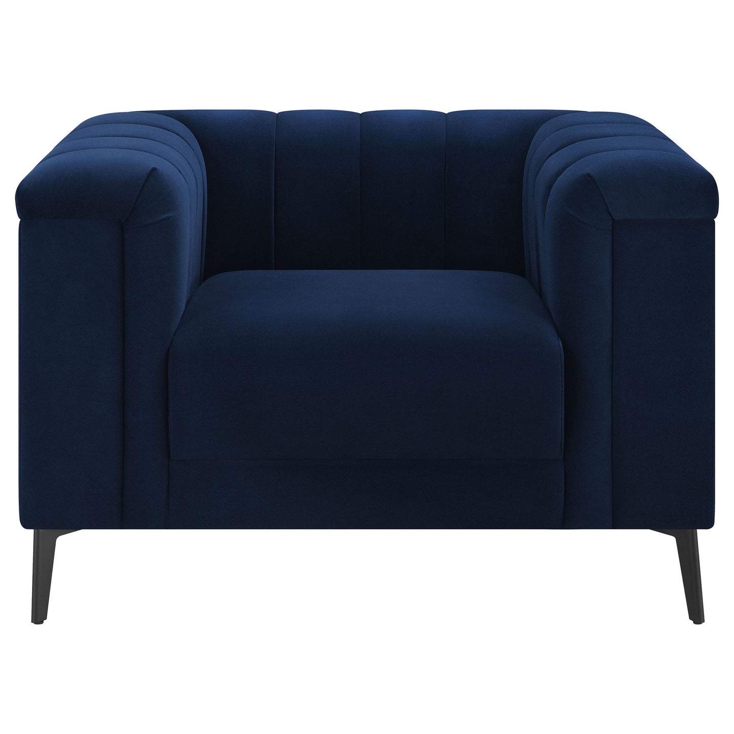 Darci - Accent Armchair With Seating And Tapered Legs - Blue
