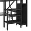 Twin Over Full L Shaped Bunk & Loft Bed With Built-In Wardrobe, Desk, And USB Ports - Black
