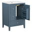 Modern Bathroom Vanity With Sink, Soft Close Drawers & Door, Storage Rack