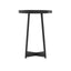 Ranlo - Round Accent Table With Geometric Legs - Black