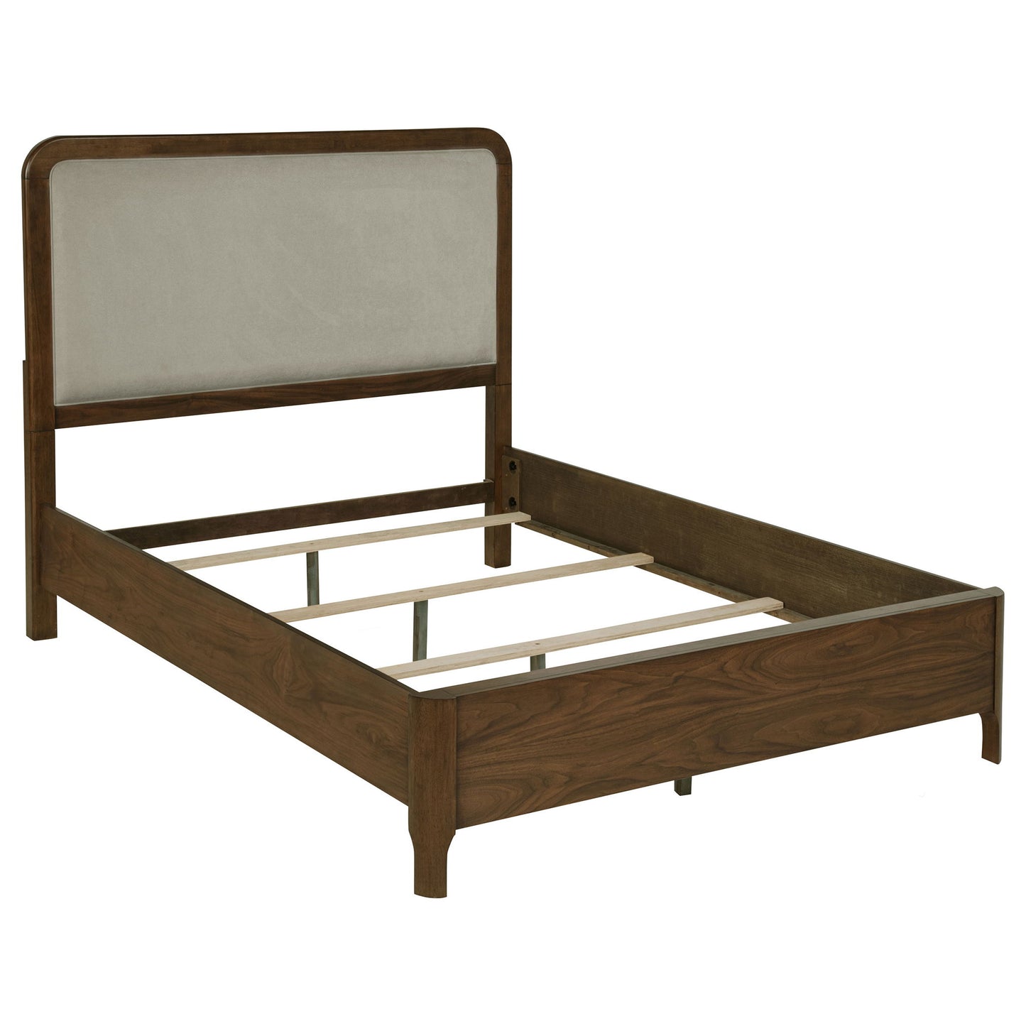 Verona - Queen Upholstered Panel Bed - Walnut