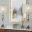 Ashland - Contemporary Table Lamp Round Clear Crystal Beads (Set of 2) - Polished Nickel