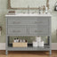 Bathroom Vanity With Ceramic Sink, Tip Out Tray & 2 Full Extension Drawers