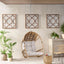 Outdoor / Indoor Wicker Hanging Chair With 8Ft Chain - Light Brown / Beige