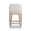 Newport - Coastal Curved Back Upholstered Counter Stool - Two Tone Neutral Gray