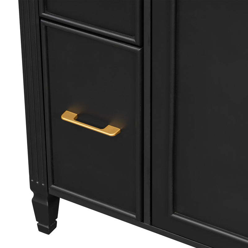 Freestanding Bathroom Vanity With Sink, Soft Close Door, Tip Out Drawer