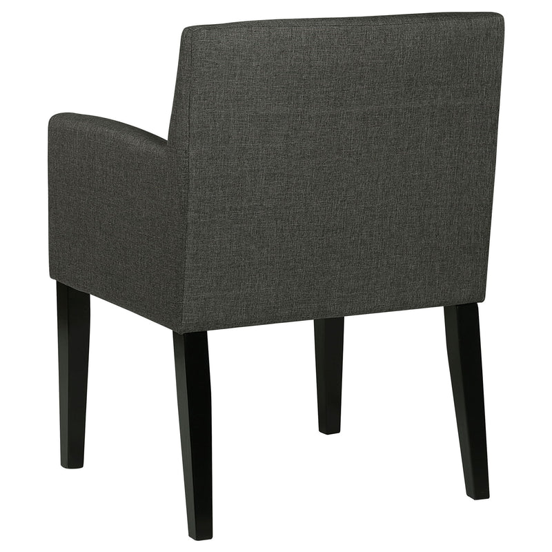 Yorkshire - Silla de comedor tapizada con reposabrazos acolchados (Juego de 2) - Gris