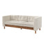 3 Seater Sofa With Square Arms, Tufted Pillow Back For Living Room