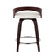Grotto - Contemporary Fixed Height Counter Stool & Swivel With Round Footrest (Set of 2)