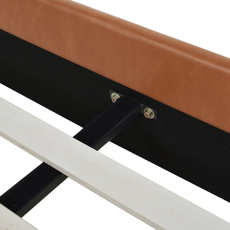 Aspen - Juego de cama de plataforma moderno con cabecero capitoné vertical