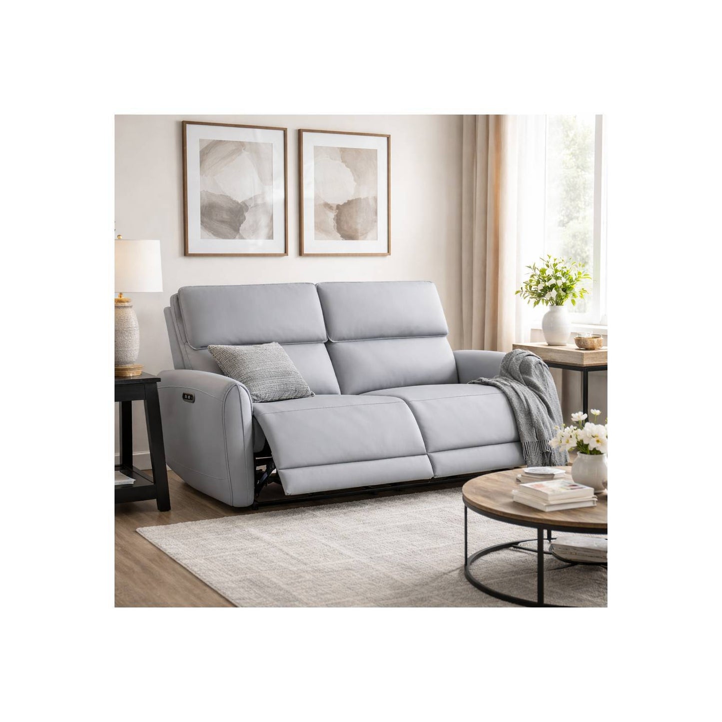 Jeromie - Power Motion Sofa With USB Port - Gray