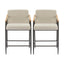 Mid Century Modern Counter Stool Set With Iron Frame
