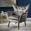 Alyssa - Mid Century Upholstered Arm Chair With Wingback Design