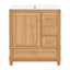 Freestanding Bathroom Vanity With Sink, Soft Close Doors & Drawers, Ample Storage - Wood