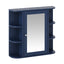 Bathroom Wall Storage Cabinet With Mirror And Adjustable Shelf, 6 Open Shelves