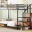 Bunk Bed With Lateral Storage Ladder And Wardrobe