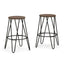 Simeon - Multifunctional Metal Stool With Wood Seat