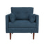 Enchantica - Upholstered Fabric Club Chair With Button Tufted And 2 Accent Pillows