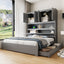 Platform Bed With USB, Storage Headboard & Drawers