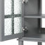 Bathroom Vanity With Ceramic Sink, Adjustable & Open Shelf