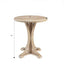 Accent Table Round Rustic Ash Veneer Reclaimed Wheat - Natural