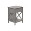 Accent End Table, 2 Tier, Storage Drawer, Transitional Style
