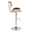 Lombardi - Contemporary Adjustable Barstool With Swivel With Straight T Footrest (Set of 2)