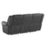 Reclining Sofa - Gray - Faux Leather