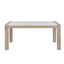 Vanilla - Real Marble Dining Table And Chair Set With Upholstery - Beige / Natural