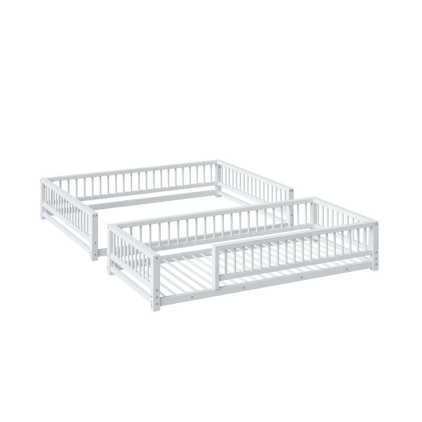 Bunk Bed With Ladder And Safety Guardrails