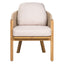 Grotta - Outdoor Dining Arm Chair (Set of 2) - Teak / Beige
