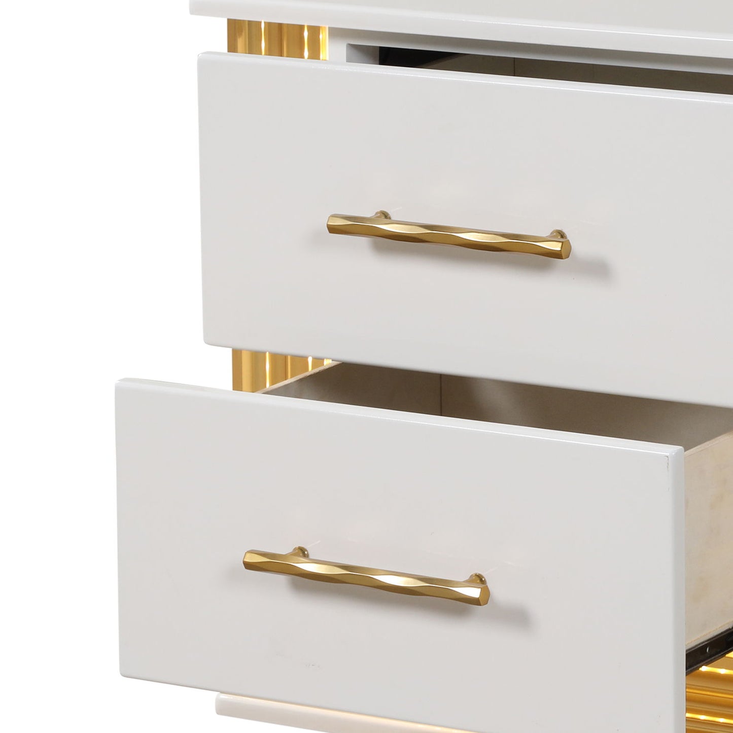 Obsession - 2 Drawer LED Nightstand - White