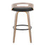 Cassis - Mid Century Modern Fixed Height Barstool With Swivel With Round Footrest (Set of 2)