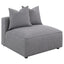 Amherst - Armless Chair With Accent Pillow - Gray