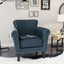 Elegant Club Chair With Nailhead Trim And Birch Wood Legs