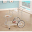 Reia - 3 Tier Cart With Casters & Tempered Glass Design - Chrome