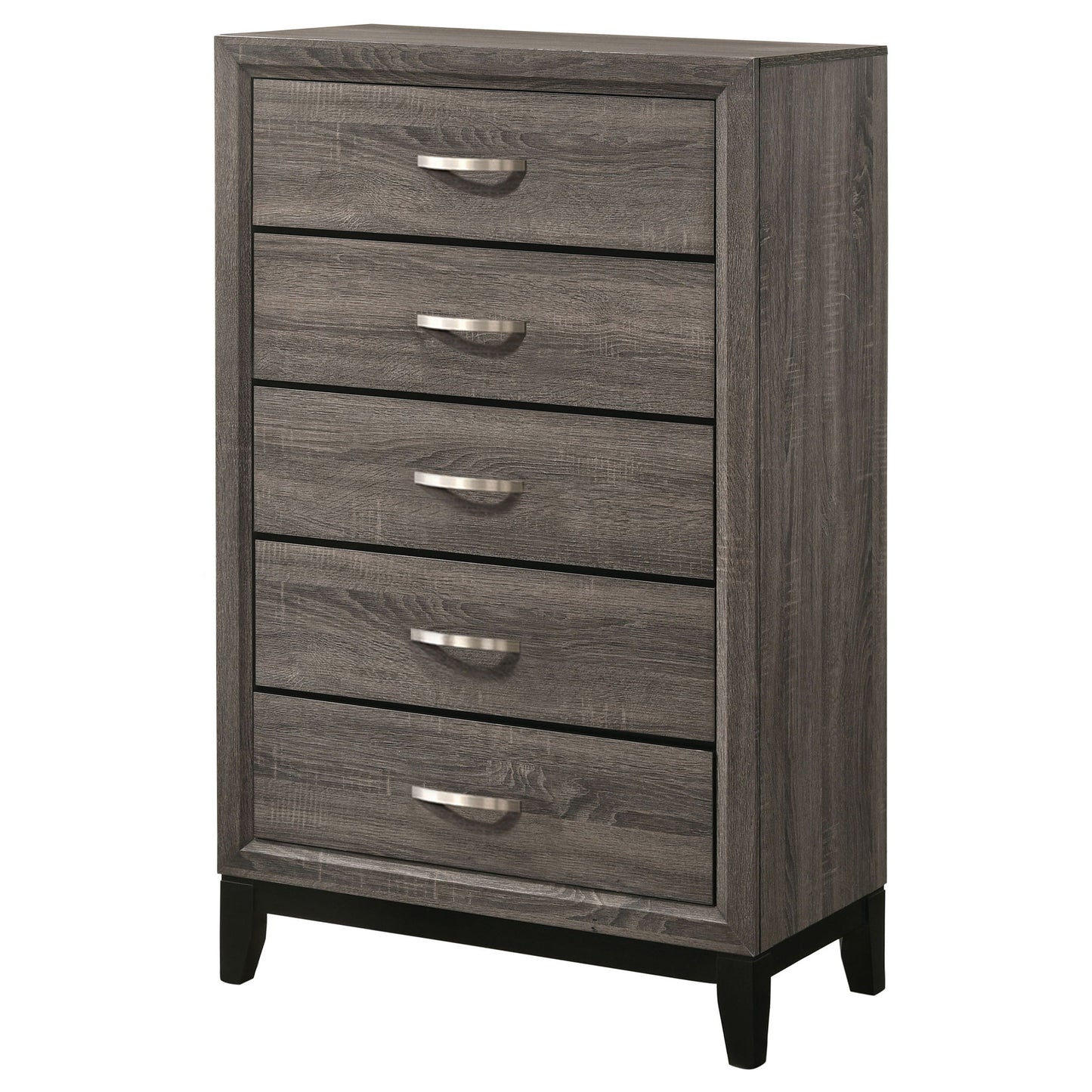 Gregory - 5 Drawer Chest - Smoke Gray