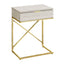 Accent Side Table, Storage Drawer, Spacious Tabletop, Contemporary & Modern