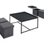 Vinny - Wood Grain Coffee Table Set With Raised Edges