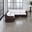 Outdoor Wicker Sofa Seating Group With Cushions