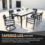 Modern Outdoor Patio Dining Set With Table And Chairs With Sunbrella Cushions