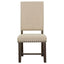 Upholstered Side Chair With Nailhead Accents (Set of 2) - Beige