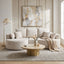 2 Piece Fabric Cloud Curved Sectional Sofa With Chaise For Living Room