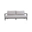 Outdoor Bench Seat Sofa, Sunbrella Cushion, Weather Resistant For Patio - Ember Black
