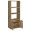 Noriega - 3 Shelf Media Tower With Open Shelves And Hidden Cabinet Storage - Mango Color