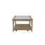 Frosted Glass Top Cocktail Table With Casters - Sand