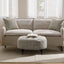 Upendo - Pattern Linen Sofa With 2 Toss Pillows - Beige