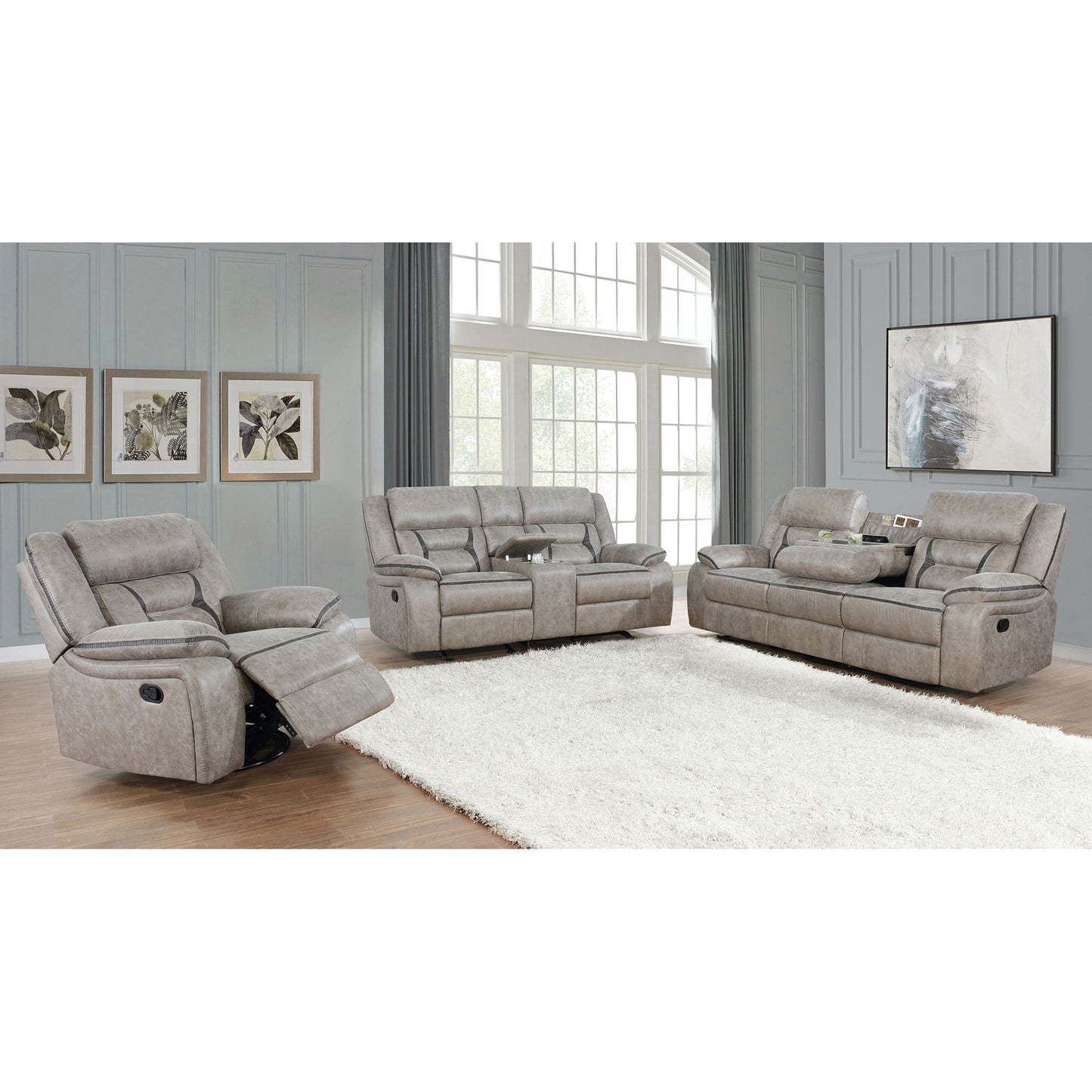 Brazelton - Glider Loveseat With Console