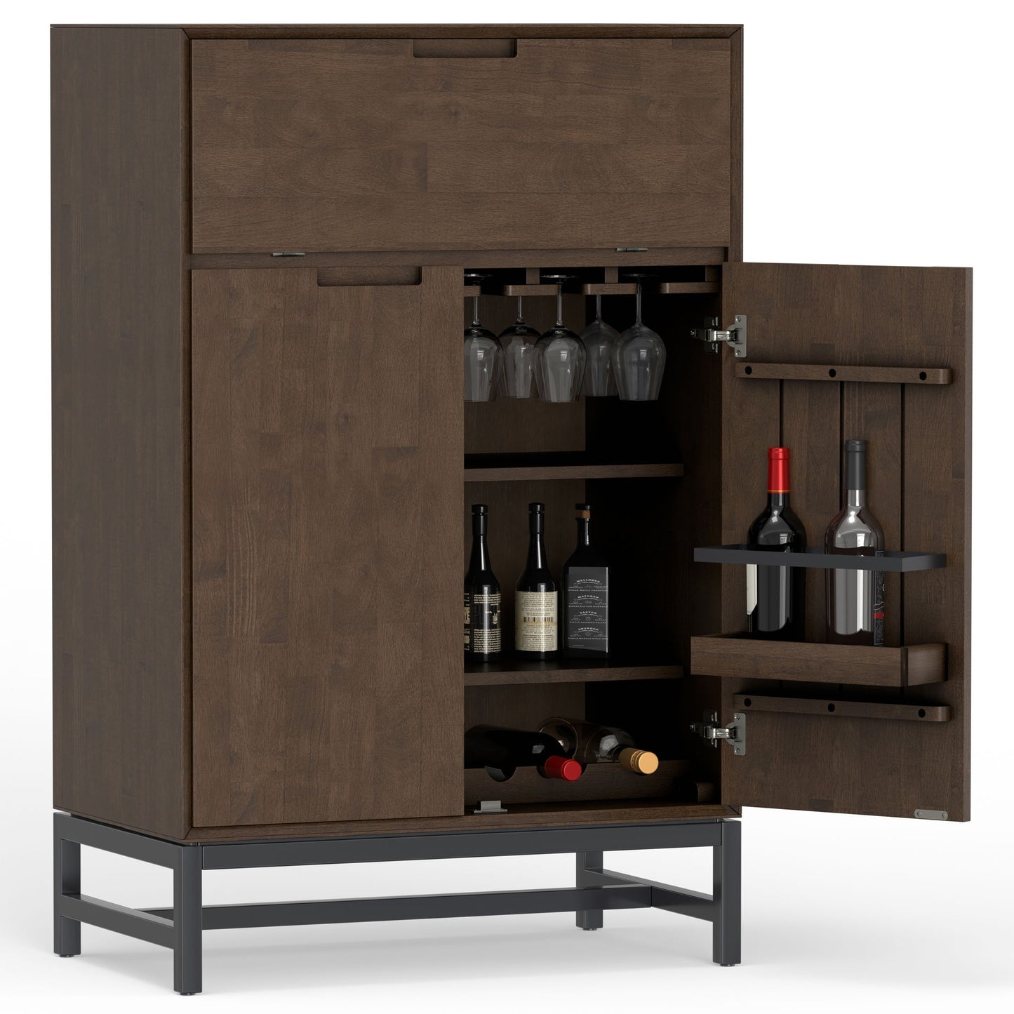 Banting - Bar Cabinet - Walnut Brown