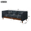 3 Seater Sofa With Square Arms, Tufted Pillow Back For Living Room